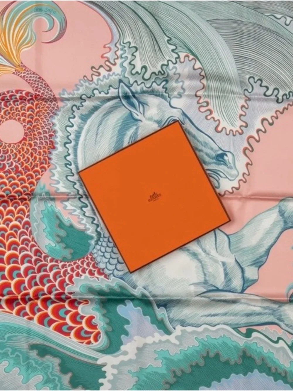 Hermes Silk Scarf 90 - Cheval Sirene - Picture 3 of 6